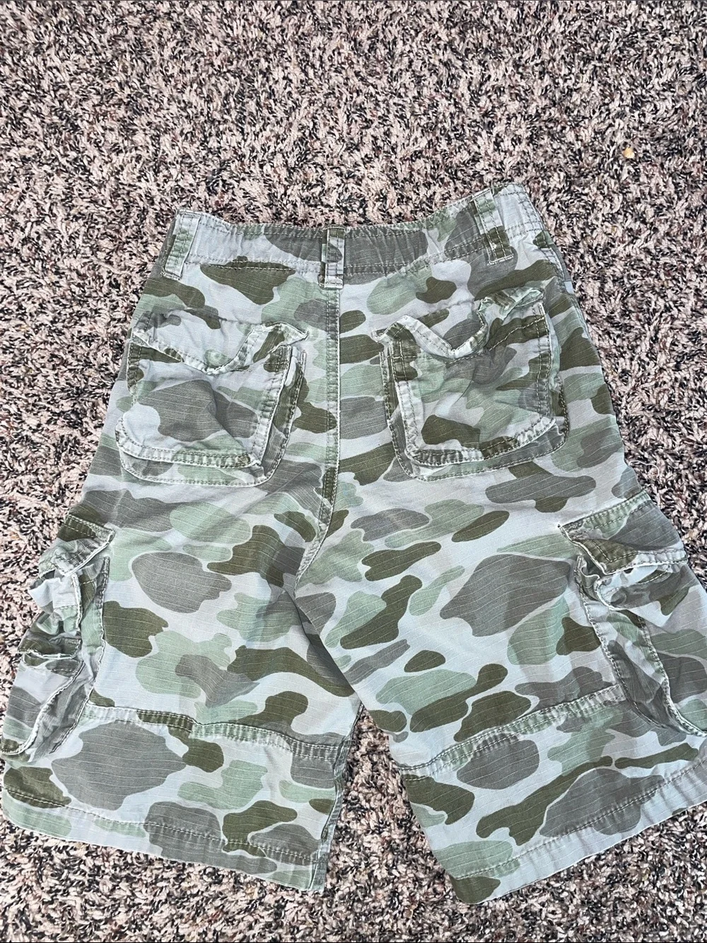 OshKosh B'gosh Boys' Green Camo Cargo Shorts Size 7 | GUC